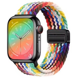 Текстилна каишка Rainbow Apple Watch 38/40/41mm / шарена /